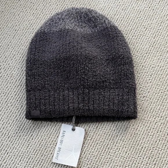 Barefoot Dreams Cozy Plush Rib Beanie - Charcoal - Picture 1 of 3